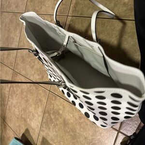 Polkadot white and black medium Michael Kors purse